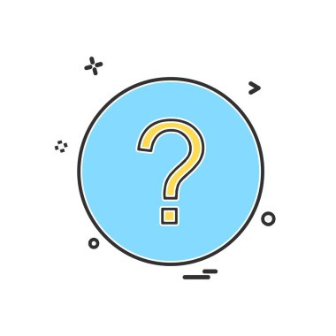 Yardım simgesi tasarım, renkli vektör çizim