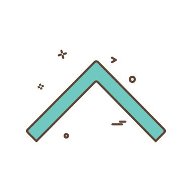 Yukarı ok simgesi tasarım vektörü