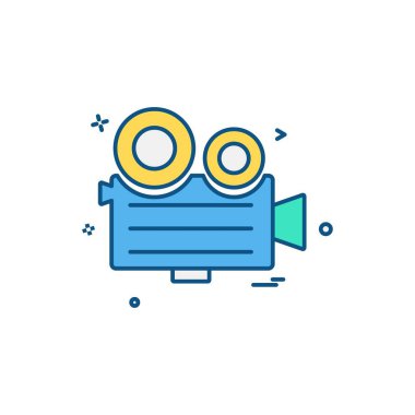 Ortam ve Kamera simgesi tasarım vektörü 