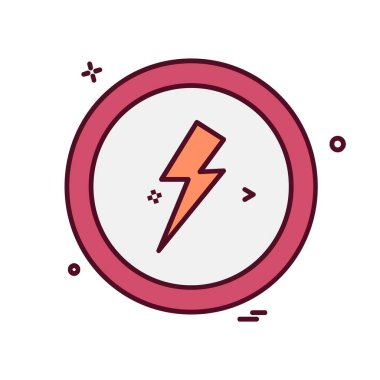 Elektrik akımı simge tasarım vektörü