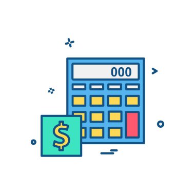 Hesap makinesi simgesi tasarım vektörü