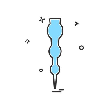 PIN düz simge vektör çizim 