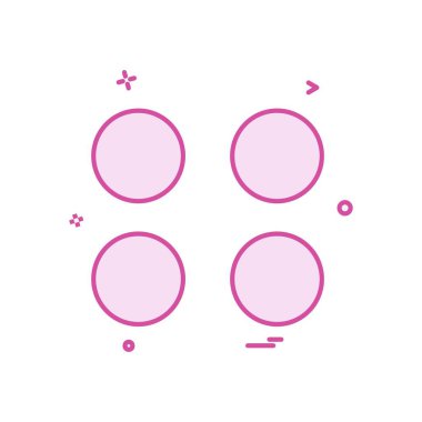 Menü simgesi tasarım, renkli vektör çizim