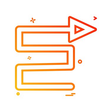 ok en altına doğru simge vektör tasarımı