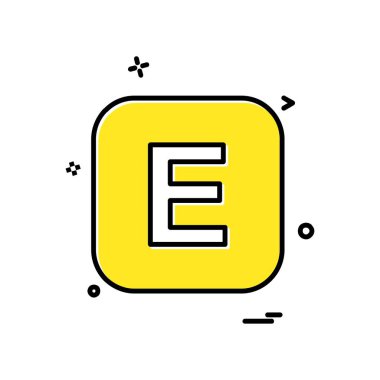 İngilizce alfabe simge tasarlamak vektör 