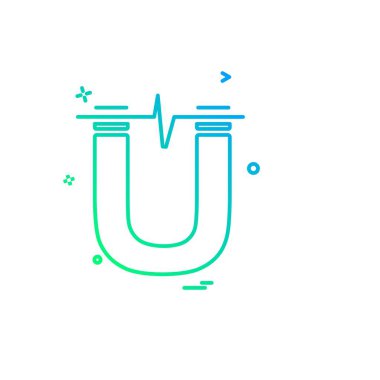 Güç simgesi tasarım, renkli vektör çizim