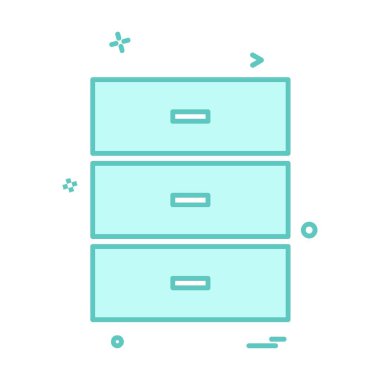 Çekmece simgesi tasarım vektörü 