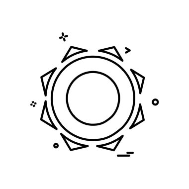 Güneş simgesi tasarım, renkli vektör çizim