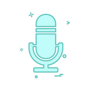 Mikrofon simgesi tasarım vektörü