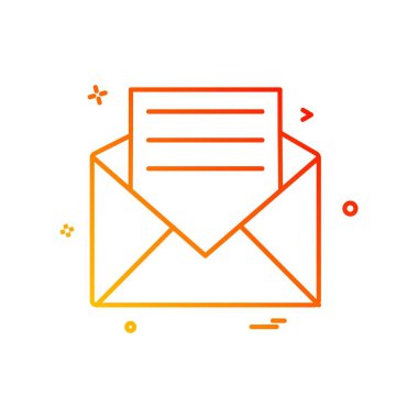 E-posta simge tasarlamak vektör