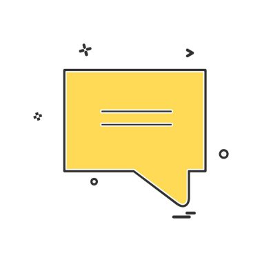 İleti simgesi tasarım vektörü