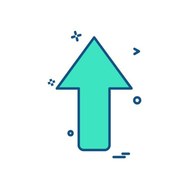 Yukarı ok simgesi tasarım vektörü