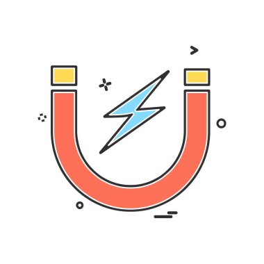 Elektrik akımı simge tasarım vektörü