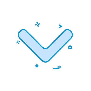 Aşağı ok simgesi tasarım vektörü