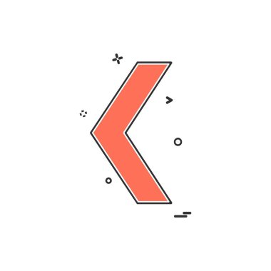 Sol ok simgesi tasarım vektörü