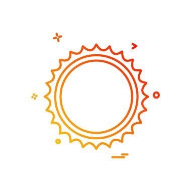 Güneş simgesi tasarım vektörü