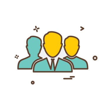 Grup avatar simge tasarlamak vektör