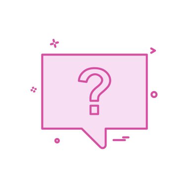 soru sohbet sms simge vektör tasarımı