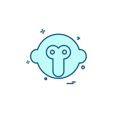 Maymun simge tasarlamak vektör