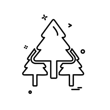 Ağaç simgesi tasarım vektörü