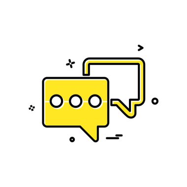 Sohbet simgesi tasarım vektörü