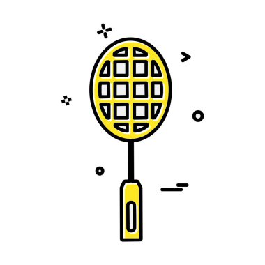 Badminton simge tasarlamak vektör