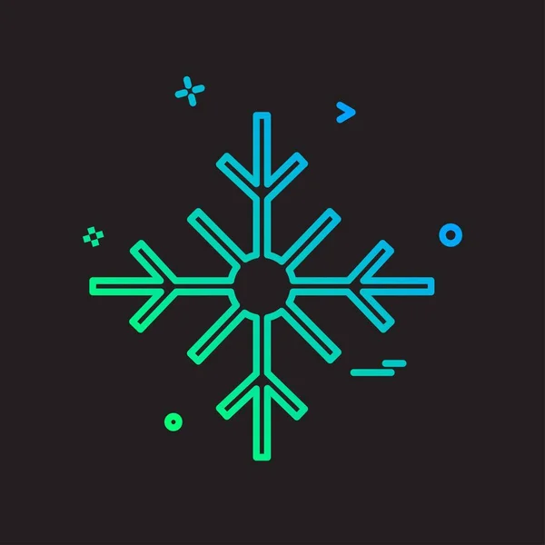 Ikona Kolorowe Śnieżynki Czarnym Tle — Wektor stockowy