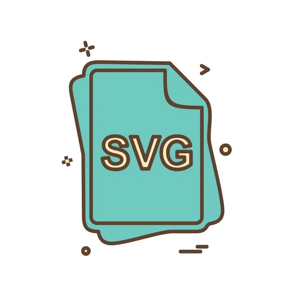 Vetor Design Ícone Tipo Arquivo Svg — Vetor de Stock