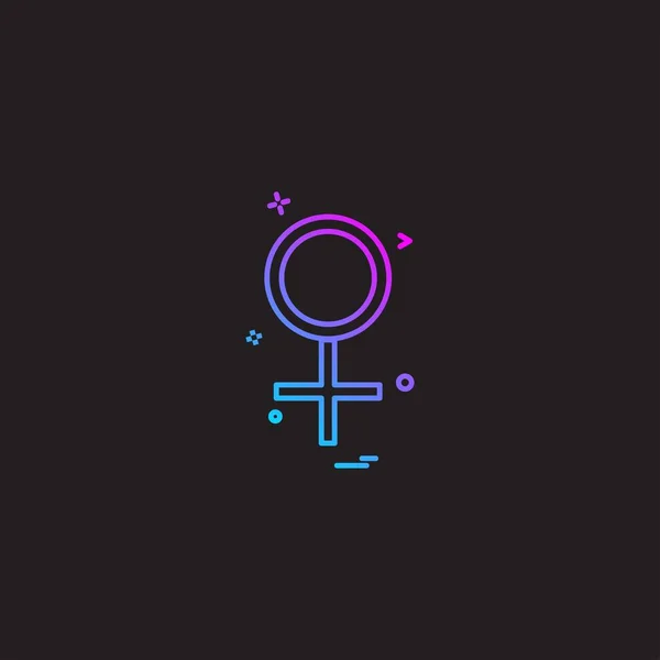 Femme Fille Utilisateur Icône Vecteur Desige — Image vectorielle