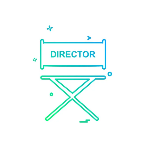 Director Icono Diseño Vector — Vector de stock