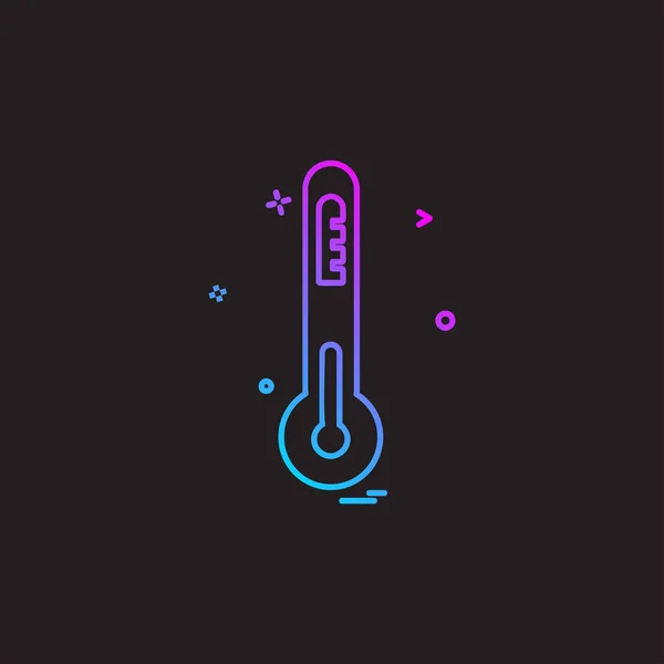 Thermometer Symbol Design Vektor — Stockvektor