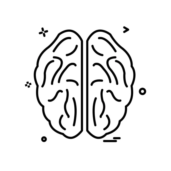 Cerebro Icono Diseño Vector — Vector de stock