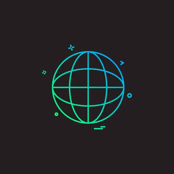 地球地図アイコンベクトルデザイン — ストックベクタ