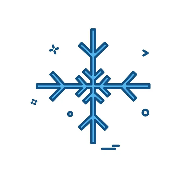 Просто Значок Снежинки Белом Фоне — стоковый вектор