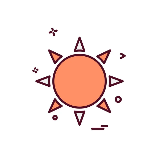Sonne Icon Design Bunte Vektorillustration — Stockvektor