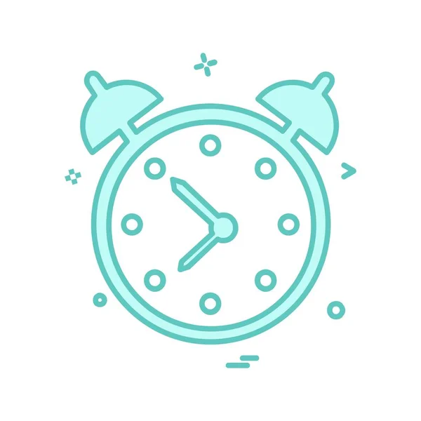 Reloj Icono Plano Vector Ilustración — Archivo Imágenes Vectoriales