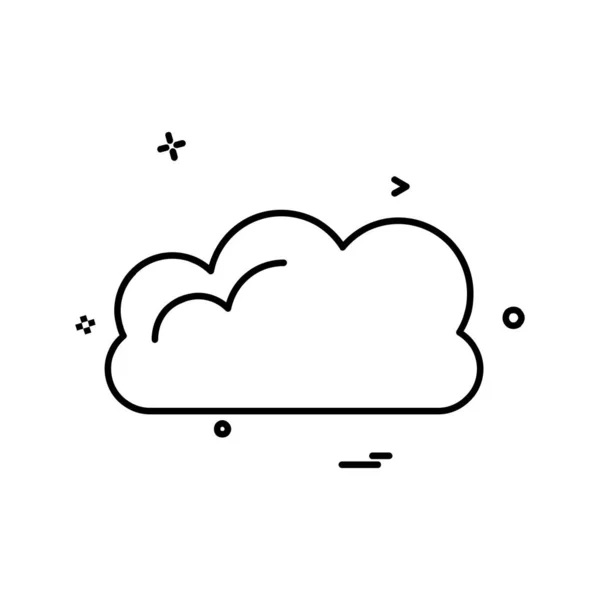 Wolke Icon Design Bunte Vektorillustration — Stockvektor