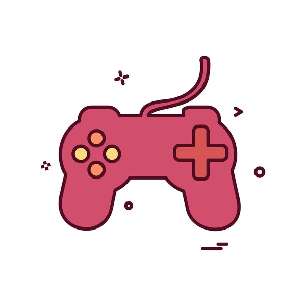 Game Controller Icon Design Vektor — Stockvektor