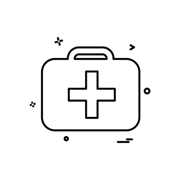 First Aid Box Icon Design Vector — Stock Vector