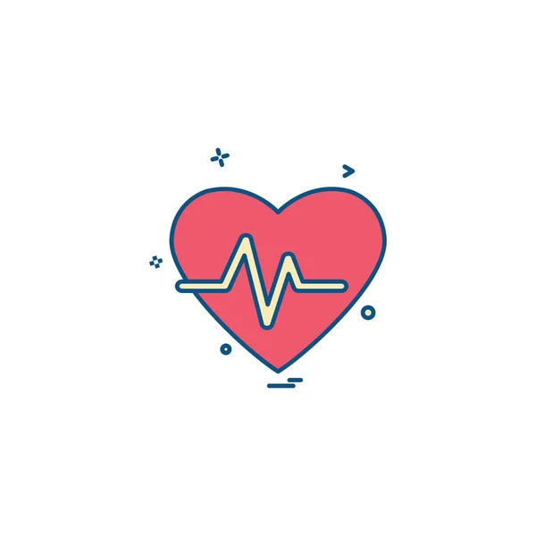 Heart Icon Design Vector Illustration Valentine Day — Stock Vector