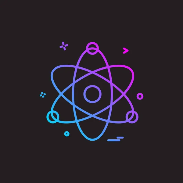 Atom Chemistry Physics Science Icon Vector Design — Stock Vector