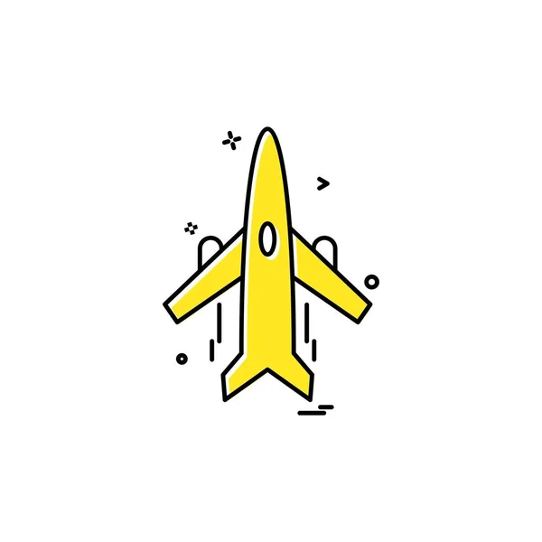 Aeroplane Icon Design Vector — 스톡 벡터