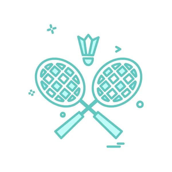 Badminton Ikony Designu Vektor — Stockový vektor