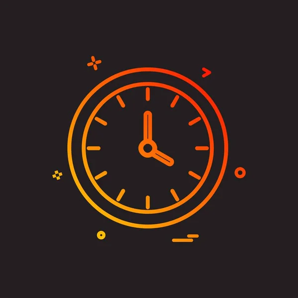 Uhr Uhrzeit Icon Vektor Design — Stockvektor