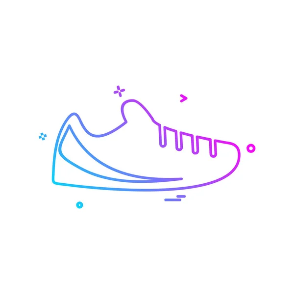 Schuhe Icon Design Bunte Vektorillustration — Stockvektor