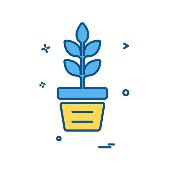 Pflanzen Ikone Design Vektor — Stockvektor