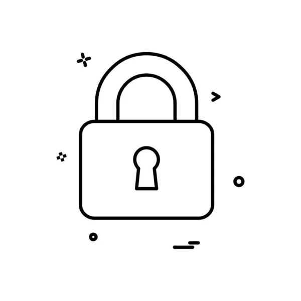 Lock Biztonságos Biztonsági Ikon Vektoros Tervező — Stock Vector