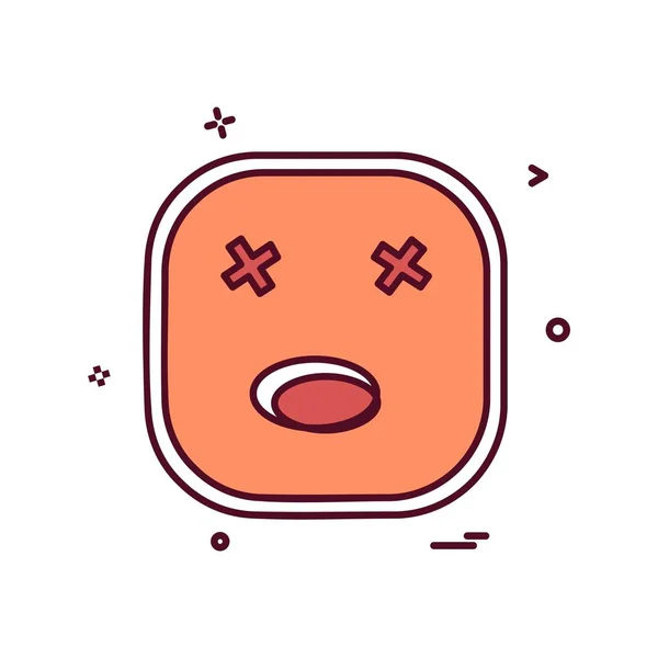 Smutny Emoji Ikony Projektowania Ilustracja Kolorowy Wektor — Wektor stockowy