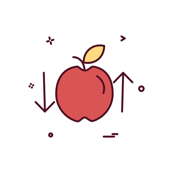 Apple Icono Diseño Vector — Archivo Imágenes Vectoriales