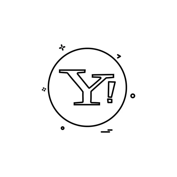 Yahooソーシャルアイコンベクトルデザイン — ストックベクタ